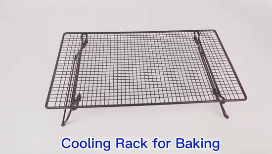 Kitchen Baking Rack Black Household Steel Cake Pastry Doughnut Folding Stackable Baking Cooling Rack