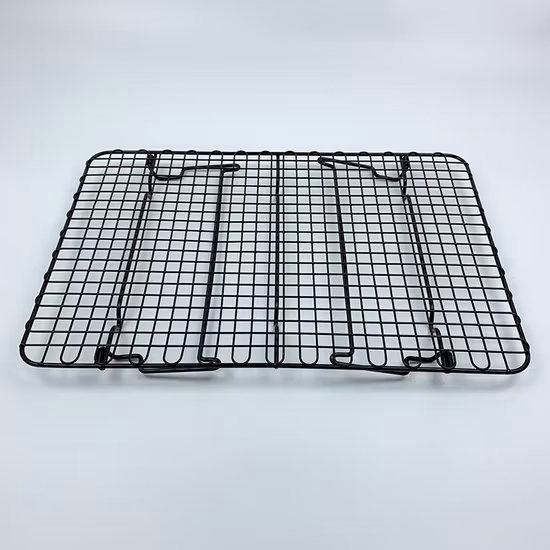 Kitchen Baking Rack Black Household Steel Cake Pastry Doughnut Folding Stackable Baking Cooling Rack