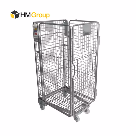 Customized Durable Industrial Metal Roll Container Cage for Cargo Storage Transportation