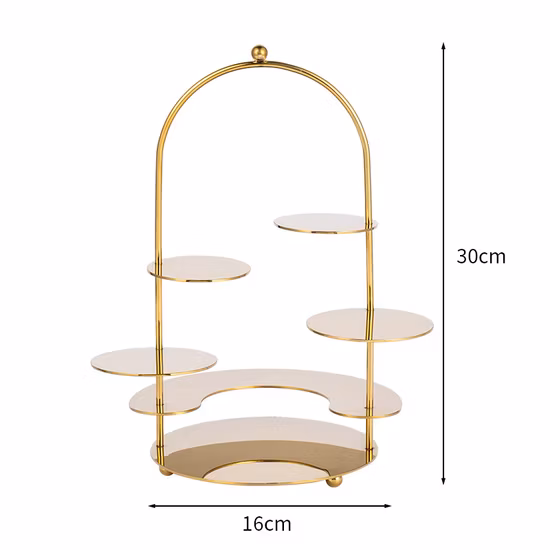 European Wedding Wrought Iron Cake Dessert Fruit Tray Dessert Table Decoration Pastry Rack
