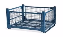 Galvanizing Stacking Warehouse Metal Pallet Cage Folding Steel Box Stillages