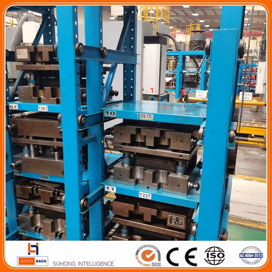 2t Industrial Pullout Shelves Drawer Mould Rack with Lifting Crane