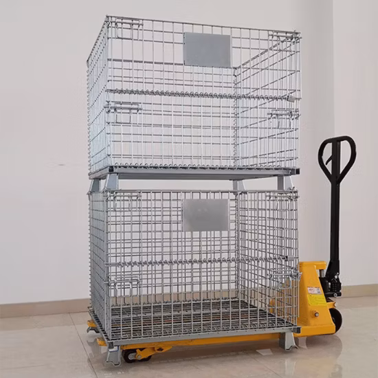 Stackable Folded Galvanized Steel Welded Heavy Duty Mesh Stillage